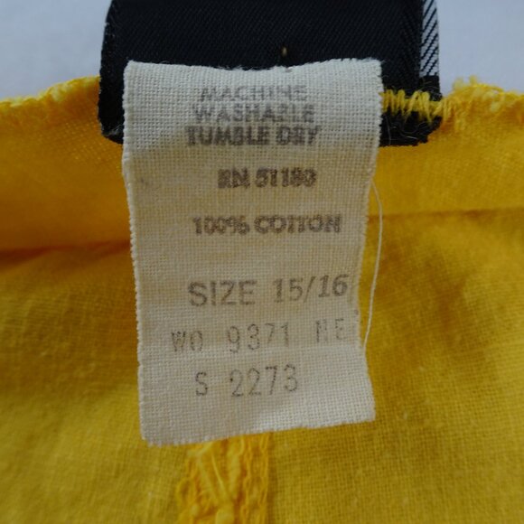 Mushroom Yellow Overall Dress with Pockets Size 15/16 - Picture 6 of 10